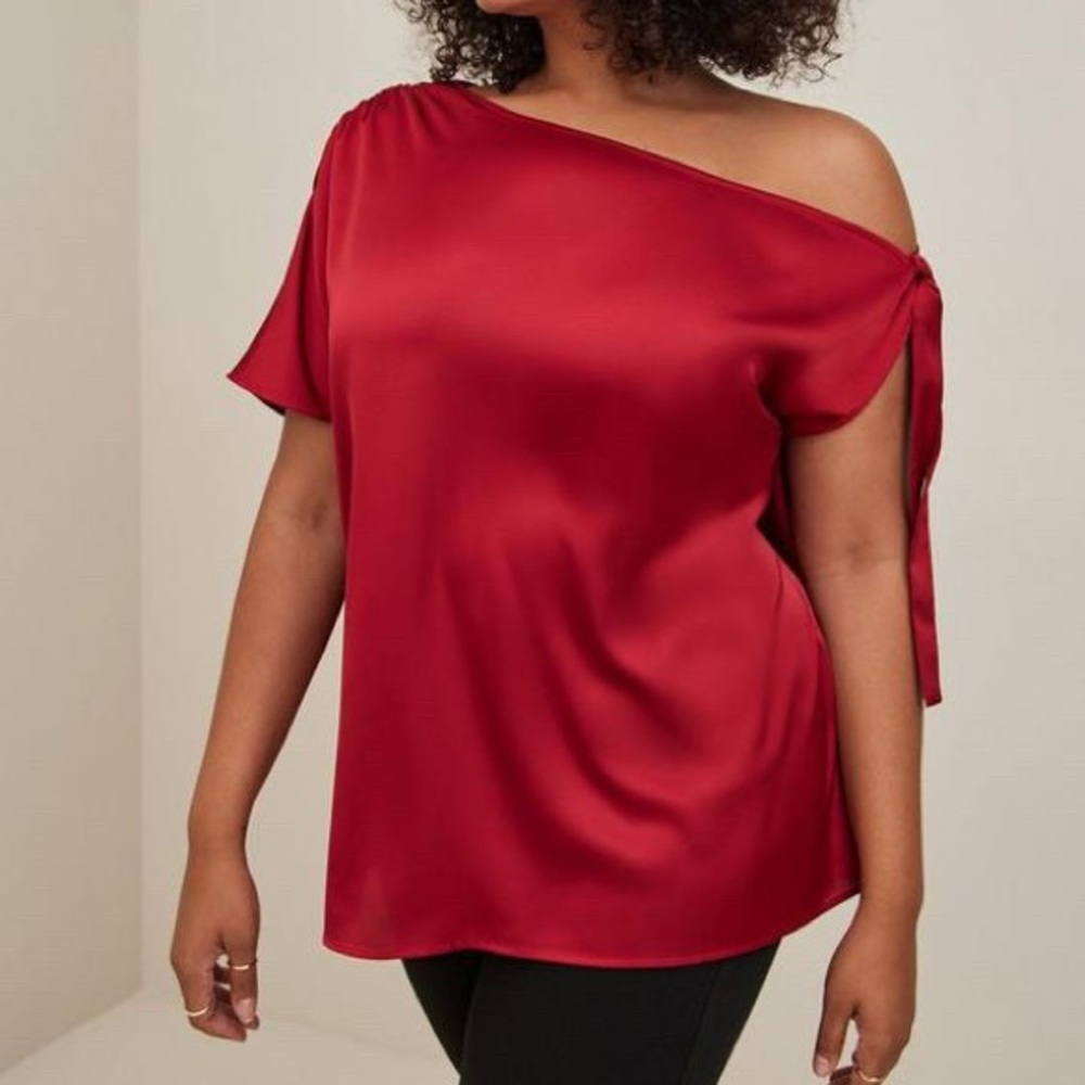 TORRID Satin Off The Shoulder Top